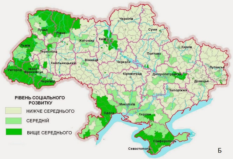 Карта социального развития Украины