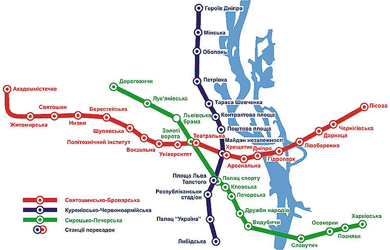 Карта метро Киев – 30 разных карт с 1937 до 2018 года – Схема 11