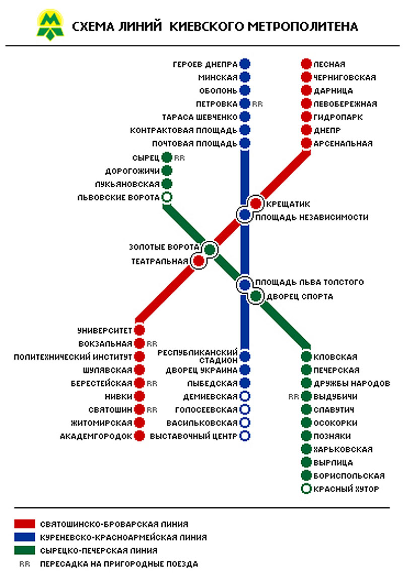 Карта метро Киев – 20 разных карт с 1937 до 2018 года – Схема 20