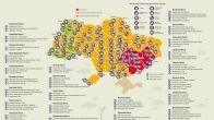Карта 100 вредных заводов и предприятий Украины по областям