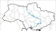 Политическая карта Украины – чистый шаблон