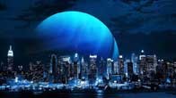 Dmitriy Leo. A Vision of a Huge Boat in the Sky over a Sleeping City