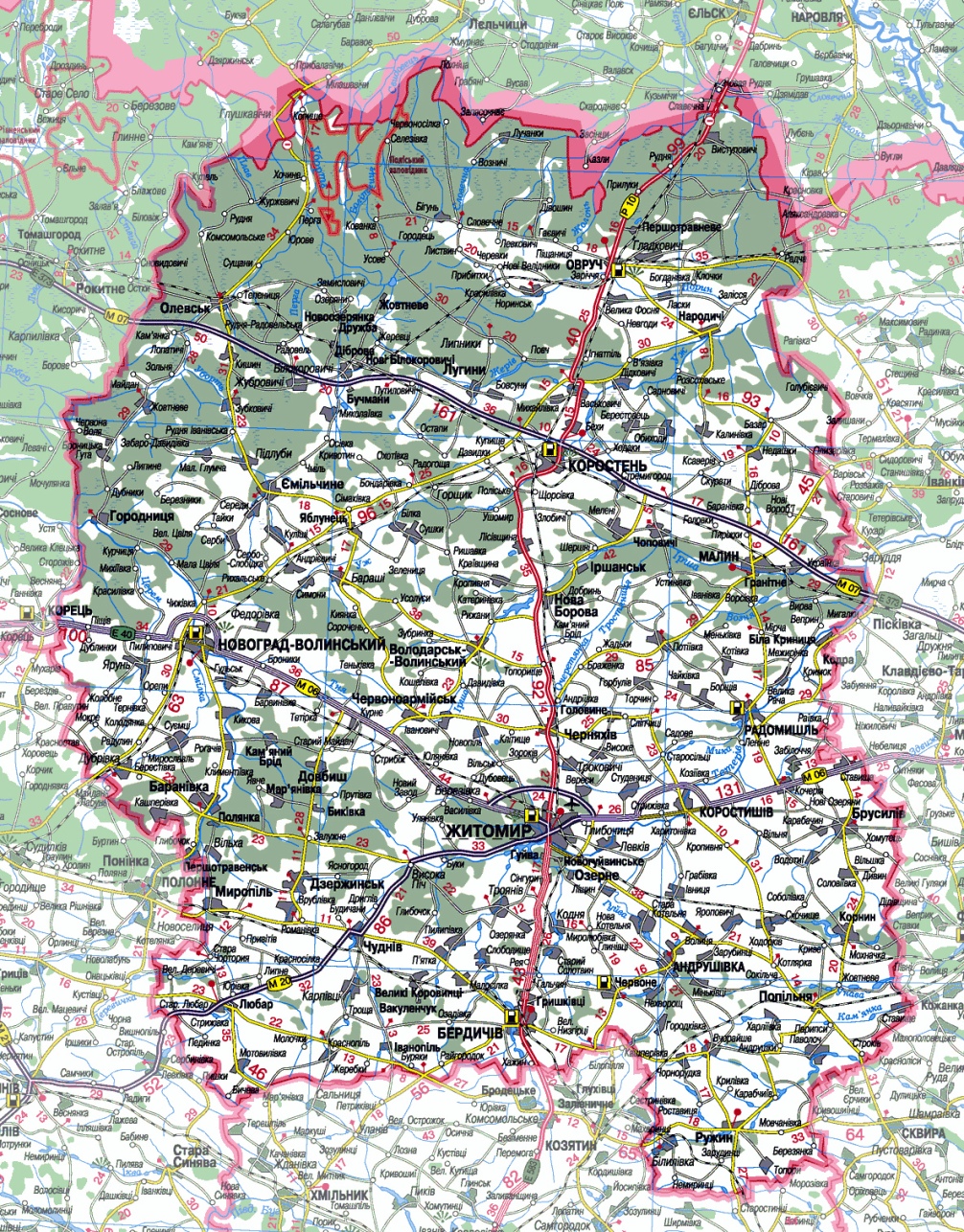 Подробная карта Украины по областям (хорошее качество)