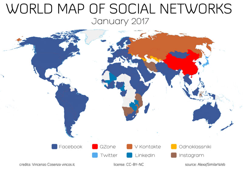 Какая самая популярная социальная сеть в мире