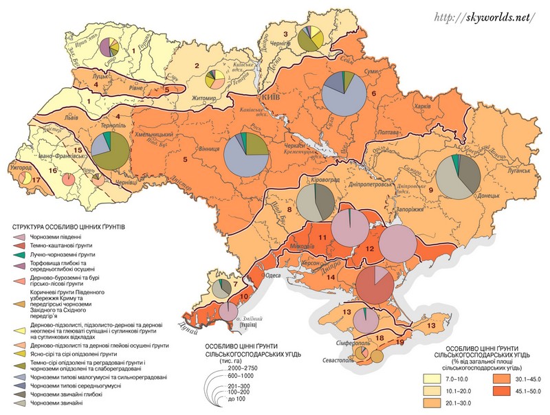 Карта особо ценных почв Украины