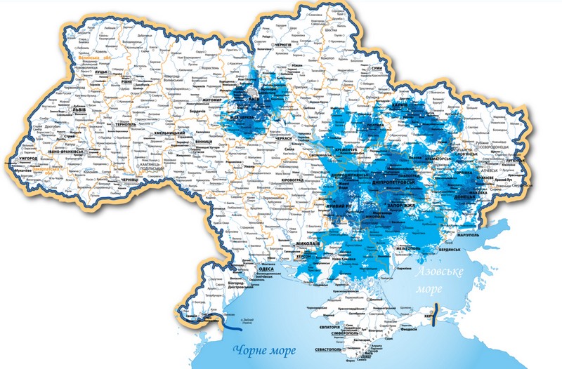 Карта покрытия МТС 3G