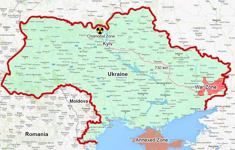 Карта Украины 2016