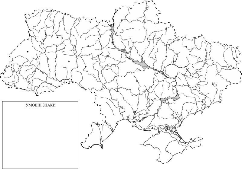 Контурная карта Украины для дизайнеров