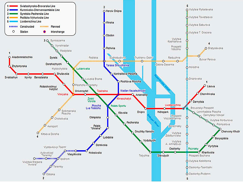 Карта метро Киев - 30 разных карт с 1937 до 2018 года - Схема 17