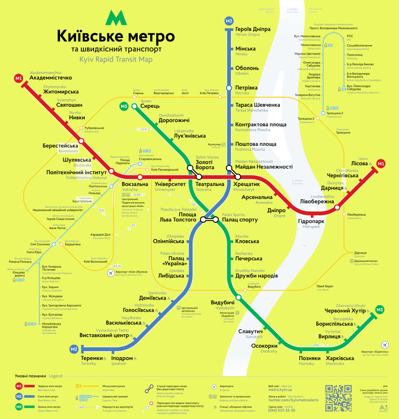 Схема «Метро Киев». Карта «Метро Киев»