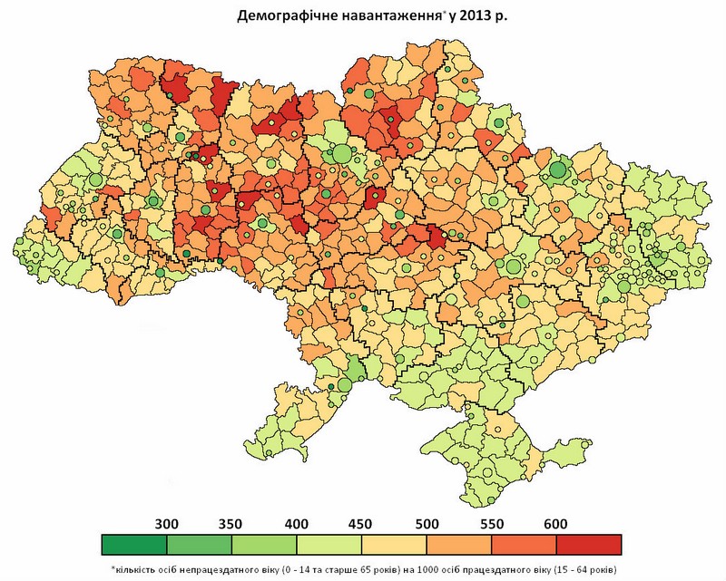 Соотношение количества нетрудоспособного населения к трудоспособному