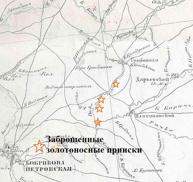 Карта золотых приисков россии