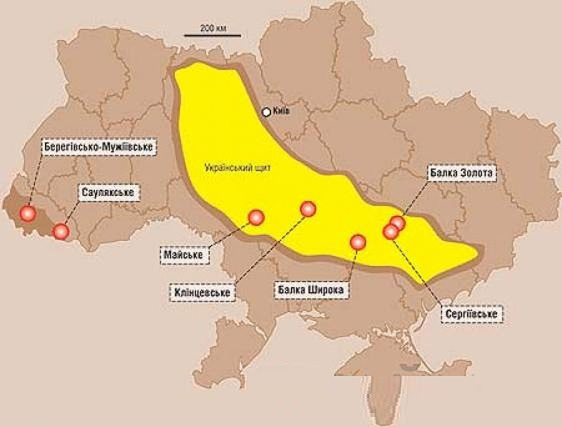 Карты и схемы, где можно найти и добывать золото в Украине