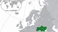 Большая карта местоположения Украины в мире