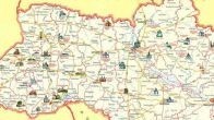 Большая туристическая карта Украины на английском языке