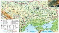 Детальная карта рельефа Украины