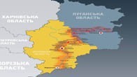 Карта Донбасса: линия раграничения