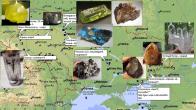 Карта местонахождения минералов Украины