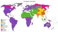 Карта основных религий Мира