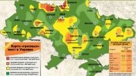 Карта радиационного загрязнения Украины за 2010 год