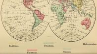 Карта религий Мира 1883 года