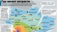 Карта силы землетрясений в Украине