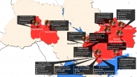 Карта взрывов на складах боеприпасов в Украине