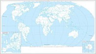 Контурная карта мира + восточное и западное полушарие