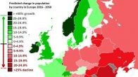 Прогноз изменения численности населения европы с 2016 по 2050 год