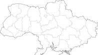 Контурная раскраска Карта Украины