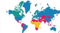 Средний возраст жителей планеты на карте Мира