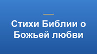Стихи Библии о Божьей любви