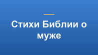 Стихи Библии о муже